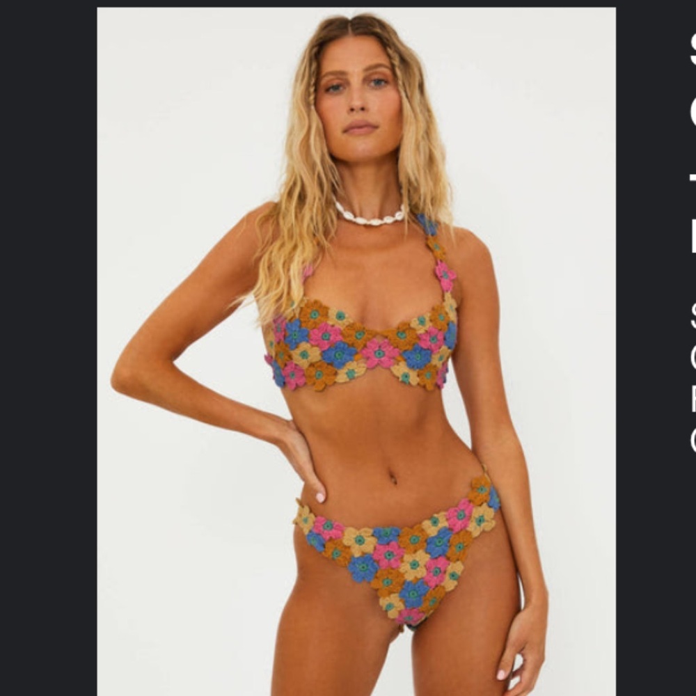 Beach Riot Golden Hour Flower - M / GOLDEN HOUR FLOWER Top + Bottom